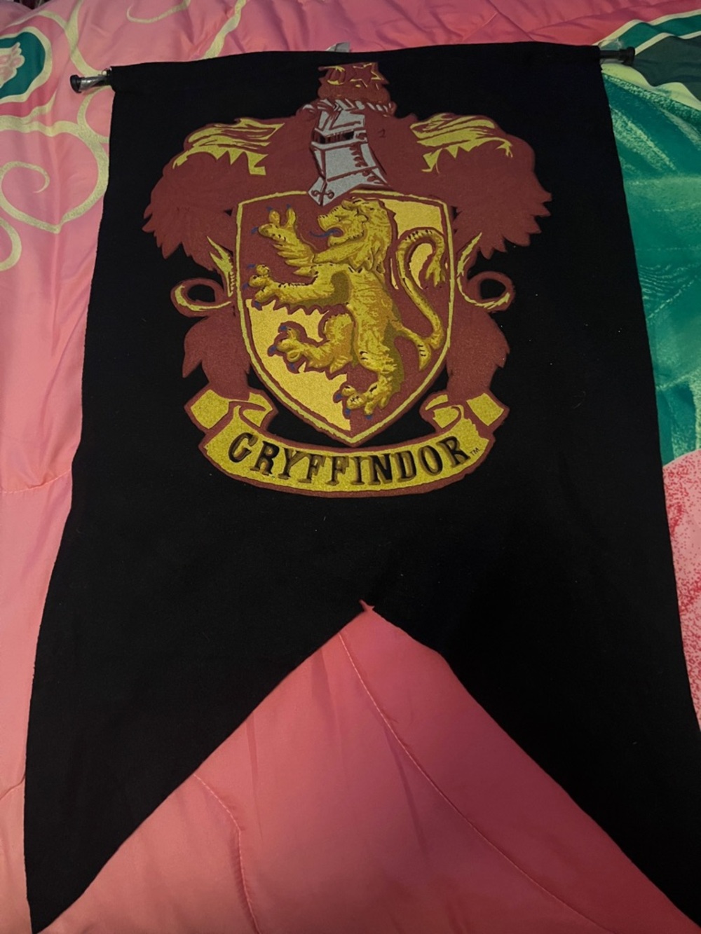 Gryffindor Crest Wall Banner in Black and Gold